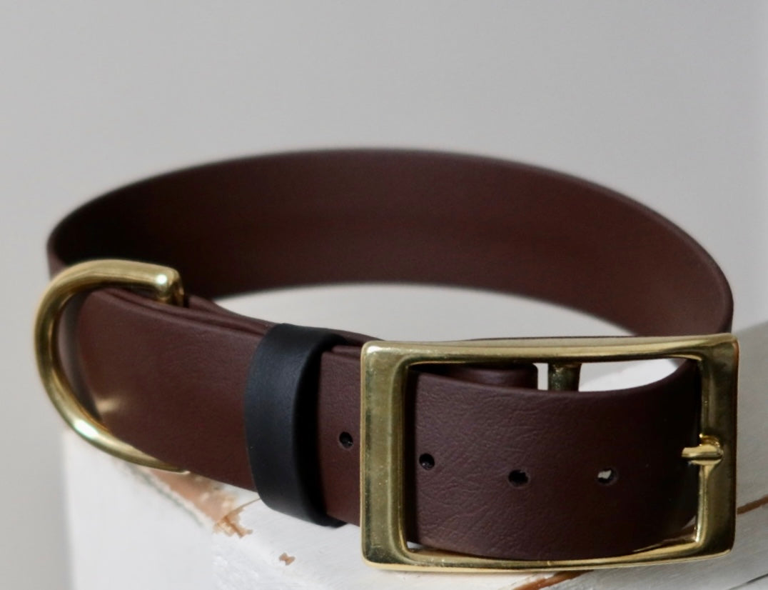 BIG Halsband. Extra breed BioThane. Halsband voor grote honden. 45-55 cm maat. Extra stevig BioThane. Waterproof